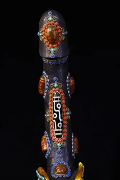 Generic Tibetan Temple Meteorite Mosaic Dzi Beads 11″ 1