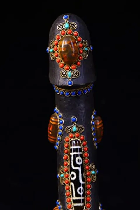 Generic Tibetan Temple Meteorite Mosaic Dzi Beads 11″ 1