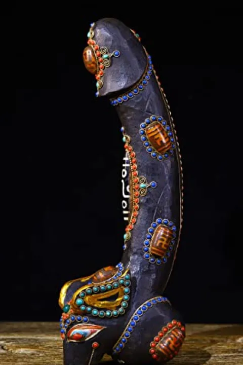 Generic Tibetan Temple Meteorite Mosaic Dzi Beads 11″ 1