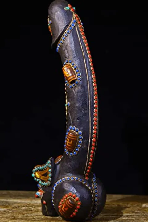 Generic Tibetan Temple Meteorite Mosaic Dzi Beads 11″ 1