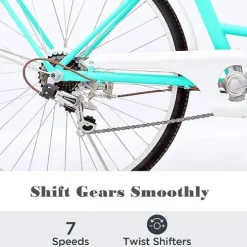 GENERIC Women’s Beach Cruiser Bicycle 7 Speed 24 Inch Mint Green
