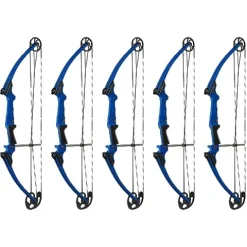 GENESIS Archery Compound Bow Adjustable Draw Length 15-30 Inches 10-20 lbs Left-Handed Blue