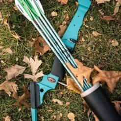 GENESIS Archery Compound Bow Adjustable Draw Length 15-30 Inches 10-20 lbs Left-Handed Blue