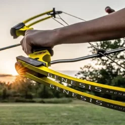 GENESIS Archery Compound Bow Kit Adjustable Draw Length & Weight Left-Handed Yellow