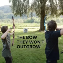 GENESIS Archery Compound Bow Kit Adjustable Draw Length 15″-30″ Left-Handed Red