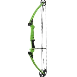GENESIS Archery Compound Bow Kit Adjustable Draw Length & Weight for Left-Handed Green