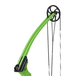 GENESIS Archery Compound Bow Kit Adjustable Draw Length & Weight for Left-Handed Green