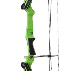 GENESIS Archery Compound Bow Kit Adjustable Draw Length & Weight for Left-Handed Green