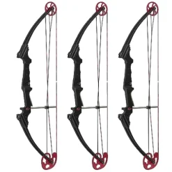 GENESIS Archery Compound Bow with Adjustable Draw Length 15″-30″ & Weight 10-20 lbs for Left-Handed Black