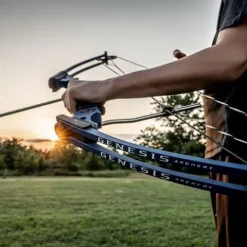 GENESIS Archery Compound Bow Kit Adjustable Draw Length 15″ to 30″ & Weight 10-20 lbs Left-Handed Purple