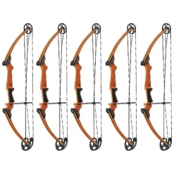 GENESIS Archery Original Adjustable Left-Handed Compound Bow for Beginners and Experts Orange (5 Pack)