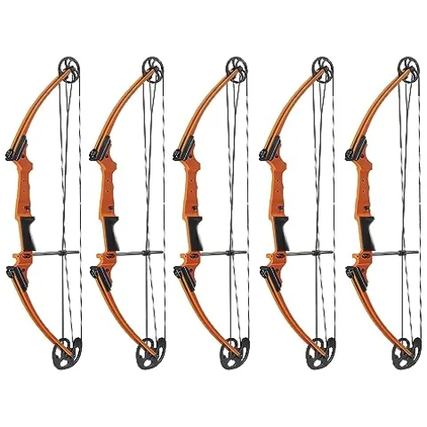 GENESIS Archery Original Adjustable Left-Handed Compound Bow for Beginners and Experts Orange (5 Pack)