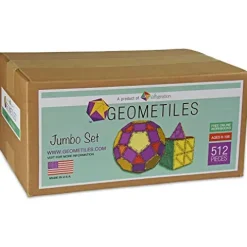 Geometiles Jumbo 3D Building Set 512-pc Math Learning USA