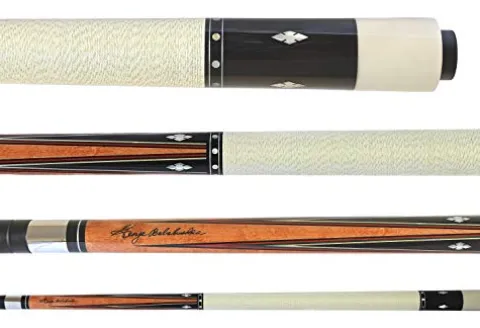 George Balabushka Balabushka GB21 Pool Cue: Birdseye Maple Forearm, 4-Point African Ebony Splice