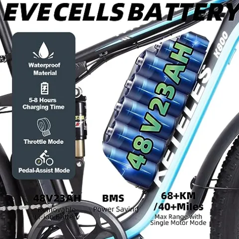 GJWLOMG KETELES K800 Pro Electric Bike 48V 23AH Orange