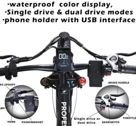 GJWLOMG KETELES K800 Pro Electric Bike 2000W 48V 23AH Blue