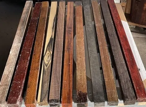 Globalwoods Exotic Woods Pool Cue Blanks 11 Pcs Combo 1.5×1.5×24 Mixed