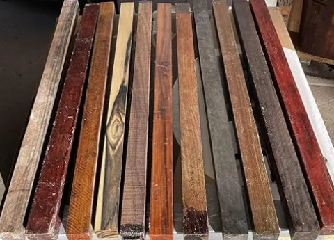 Globalwoods Exotic Woods Pool Cue Blanks 11 Pcs Combo 1.5×1.5×24 Mixed