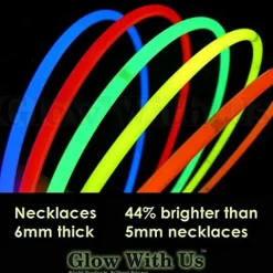 Glow With Us 1200 Glow Stick Necklaces Bulk Assorted Colors