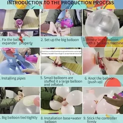 Géneric Wedding Balloon Surprise Set Pink/Transparent/White