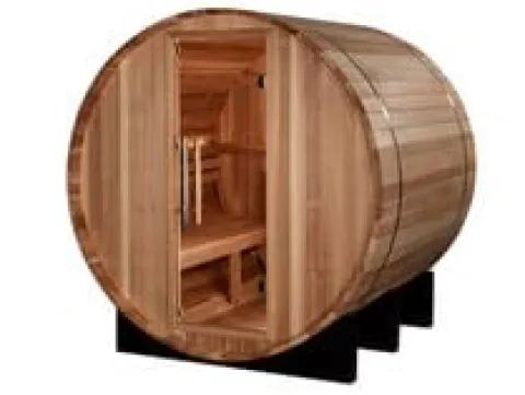 Golden Designs GDI-B002-01 St. Moritz 2 Person Barrel Traditional Steam Sauna – Pacific Cedar