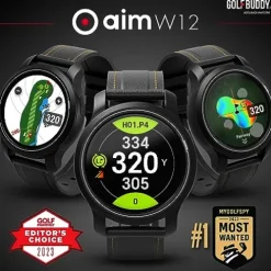 Golf Buddy Aim W12 Golf GPS Watch Black