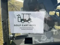 Golf Cart Keys Universal Windshield Message Holder (100) Clear