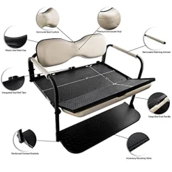 Golf Cart King MODZ® Flip4 Club Car DS Golf Cart Rear Seat Kit – Buff