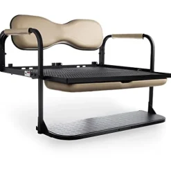 Golf Cart King MODZ® Flip4 EZGO RXV Rear Seat Kit Stone Beige