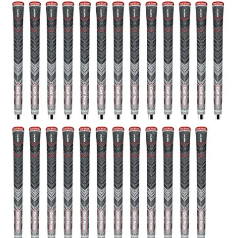 Golf Pride MCC PLUS4 Align Standard Ribbed Grey Golf Grip Bundle