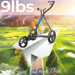 GolfWishbone Golf Push Cart Blue