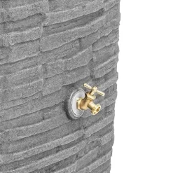 Good Ideas Impressions Riverwalk 50 Gallon Rain Barrel Dark Granite 3 Pack