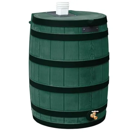 Good Ideas Rain Wizard 50 Gallon Water Storage Barrel 3 Pack Green, Khaki, Oak, Terra Cotta
