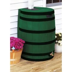 Good Ideas Rain Wizard 50 Gallon Water Storage Barrel 3 Pack Green, Khaki, Oak, Terra Cotta