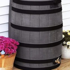 Good Ideas Rain Wizard 50 Gallon Water Storage Barrel 4 Pack Brown
