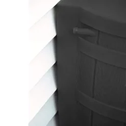 Good Ideas Rain Wizard 40 Gallon Plastic Rain Water Collection Barrel Drum with Brass Spigot Black