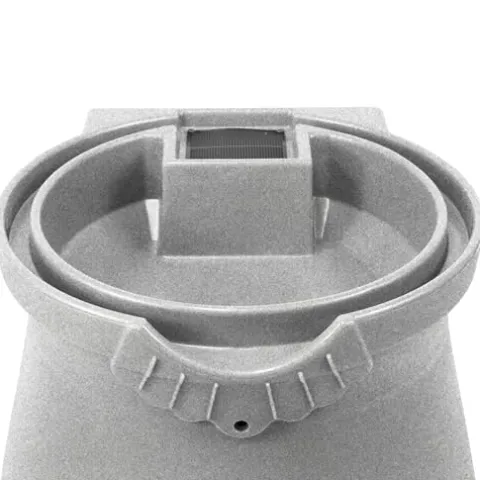 Good Ideas Rain Wizard 50 Gallon Rain Saver Barrel Water Storage Urn with Planter Space and 2 Brass Spigots Oak