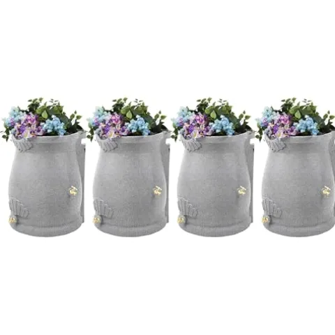 Good Ideas Rain Wizard 50 Gallon Rain Saver Barrel Water Storage Urn with Planter Space and 2 Brass Spigots Oak