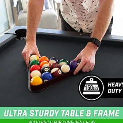 GoSports 7 ft Billiards Table – Portable Pool Table – BLACK