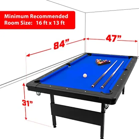 GoSports 7 ft Billiards Table Portable Pool Table Blue