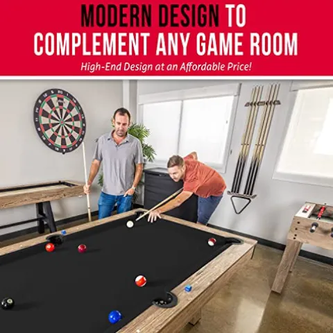 GoSports 7 ft Modern Billiards Pool Table Black