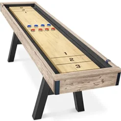 GoSports Premium Shuffleboard Table Brown