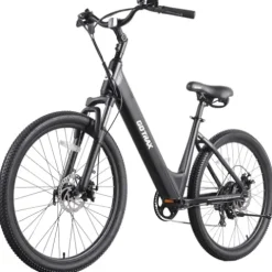Gotrax Electric Bike 26″ Max Range 30Miles(Pedal-assist1) & 15.5/20Mph Power by 250/350W, 3 Riding Modes & Adjustable Seat, 7-Speed & Front Shock Absorber, Commuter Electric Bicycle for Adults, Black