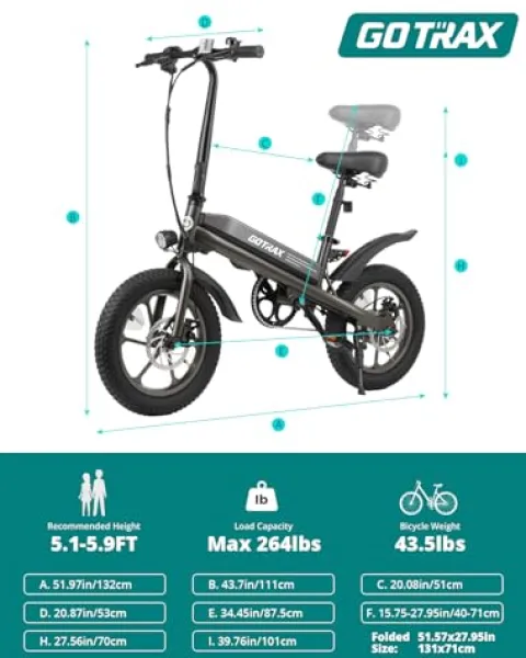 Gotrax S3 16″ Electric Bike Gray