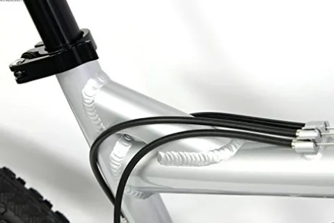 Gravity 2025 FSX 2.0 Dual Suspension Mountain Bike Matt Black with Green Wheels 17inch