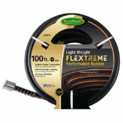 Green Thumb 5/8″ x 100′ Premium Duty Black Hot/Cold Water Garden Hose Pack of 6 Black