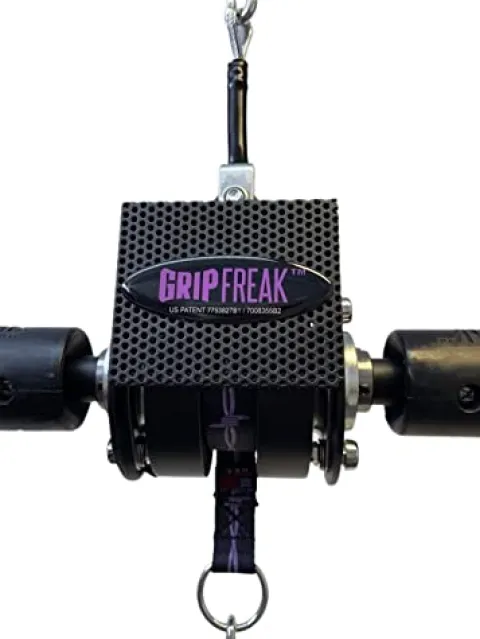 GRIP FREAK Thick Grip Wrist Roller with Dumbbell Hook