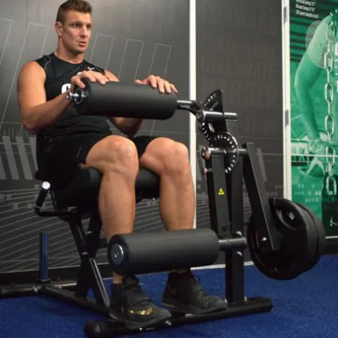 Gronk Fitness Leg Extension & Curl Machine – Adjustable Plate Loaded Bench