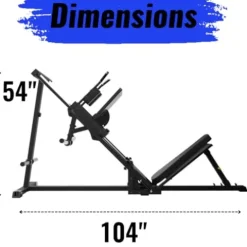 Gronk Fitness Leg Press Hack Squat Machine Adjustable Black