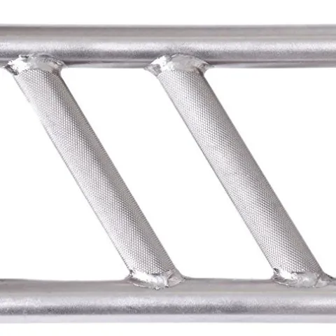 Gronk Fitness Products Swiss Bar – Commercial Grade | Multi Grip Football Bar for Upper Body Strength Training Silver